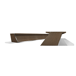木制斜边会议桌 何塞·马丁内斯·梅迪纳  JMM家具品牌