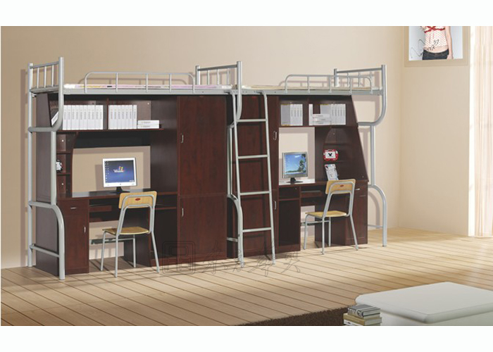 学校家具|学生公寓床|组合双人床|多功能组合床，公寓双人床