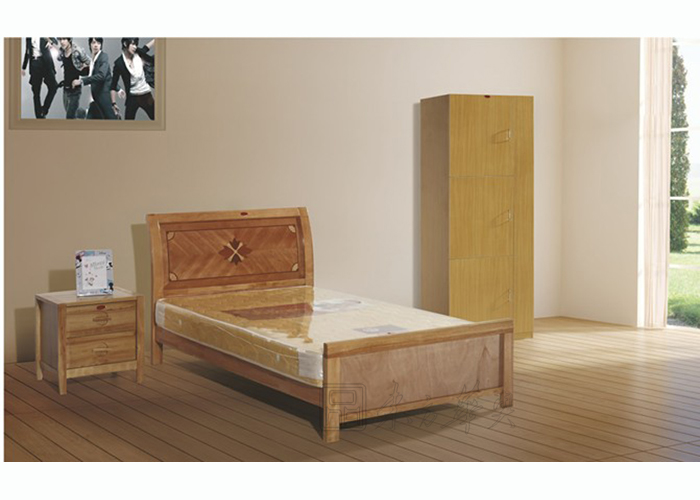[学校家具|学生公寓床|实木单人床|公寓单人床，实木床]