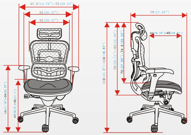 CG-SHBM-LErgohuman办公椅规格图